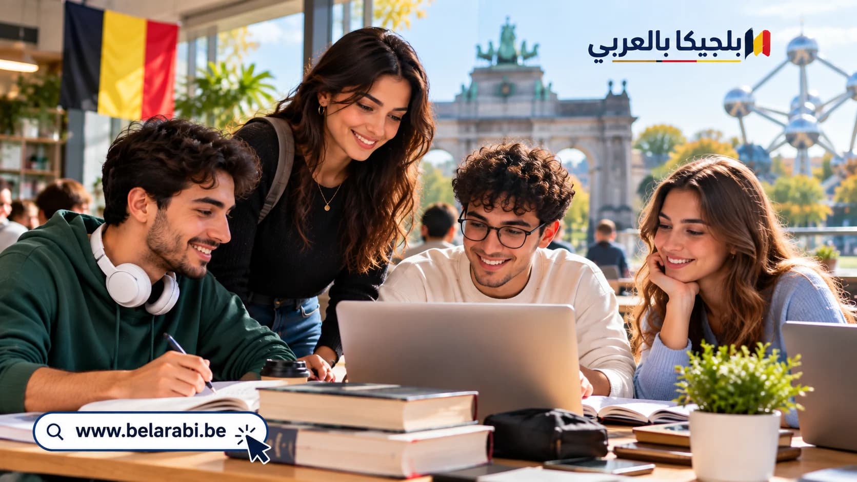 طالب جامعي يعمل على حاسوبه وشرح تغييرات نظام الطالب المستقل في بلجيكا ابتداءً من 1 أكتوبر 2026