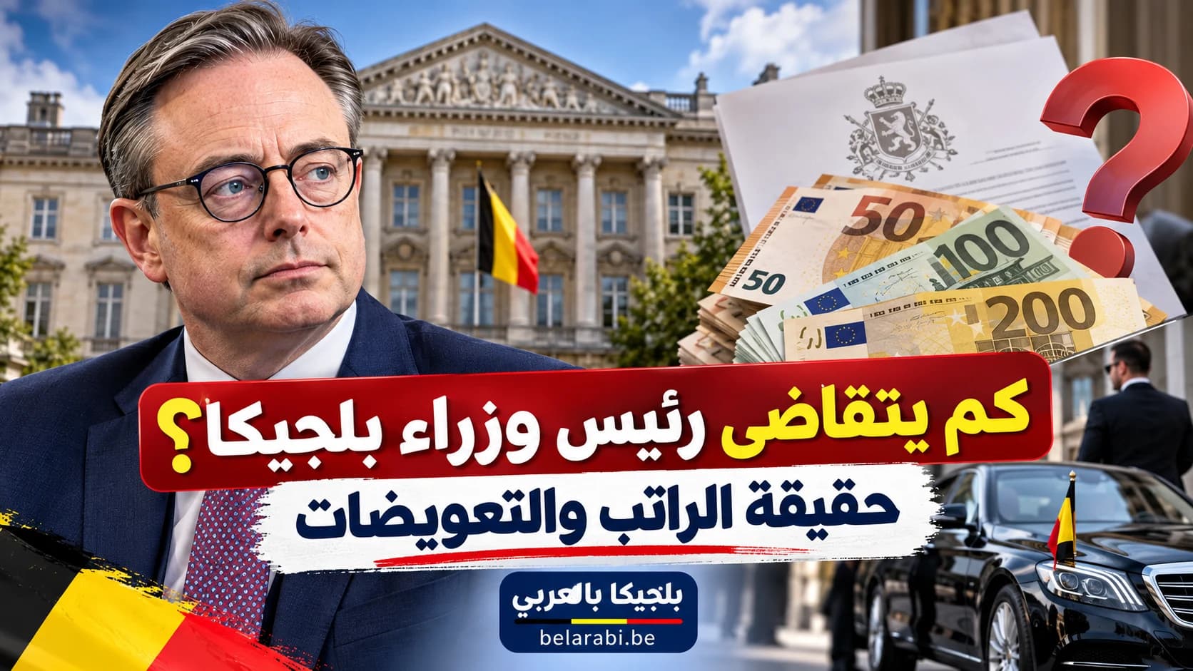 بارت دي ويفر رئيس الوزراء البلجيكي والنقاش حول راتبه وتعويضاته وامتيازاته الحكومية في عام 2026.