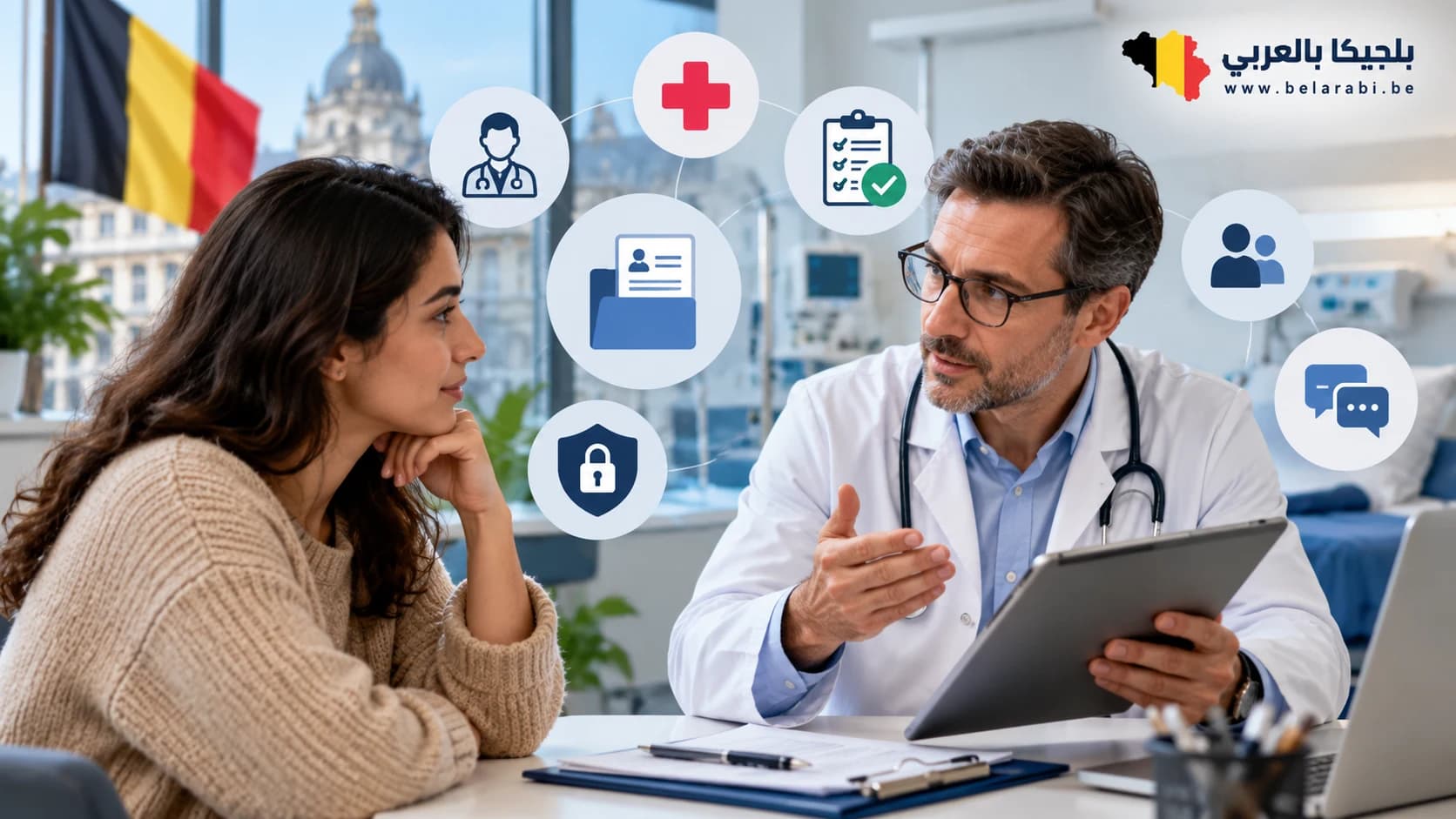 حقوق المريض في بلجيكا عند الطبيب والمستشفى والحق في الملف الطبي والموافقة على العلاج