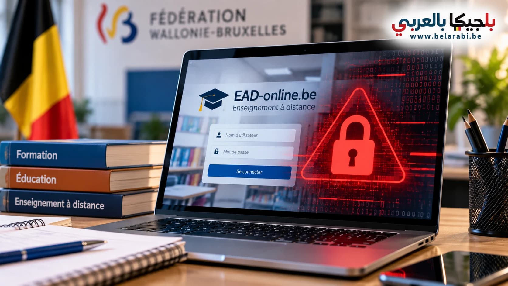 هجوم إلكتروني على منصة EAD-online التعليمية في بلجيكا قد يكون أثر على بيانات نحو 19,450 شخصاً.